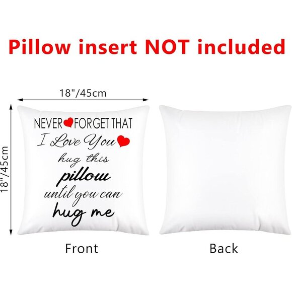 🆕 Decorative Throw Pillow Covers Wife I Love You Valentines Day Long Distance - Picture 3 of 7